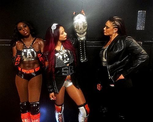 Banks with Naomi and Tamina Snuka (Team B.A.D)