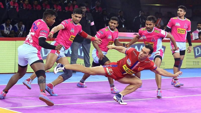 Jaipur Pink Panthers scored 44 points versus Dabang Delhi K.C. only to end up on the losing side