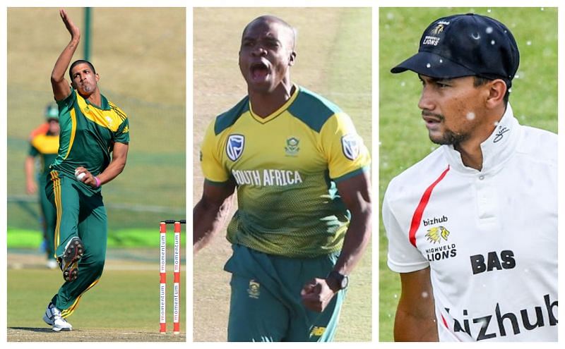 Beuran Hendricks (L), Junior Dala (C), Bjorn Fortuin (R): Will these three inexperienced bowlers deliver with the ball?