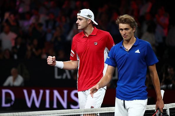 John Isner (left)