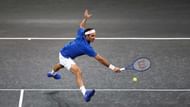 Roger Federer during this year's Laver Cup in Geneva, Switzerland