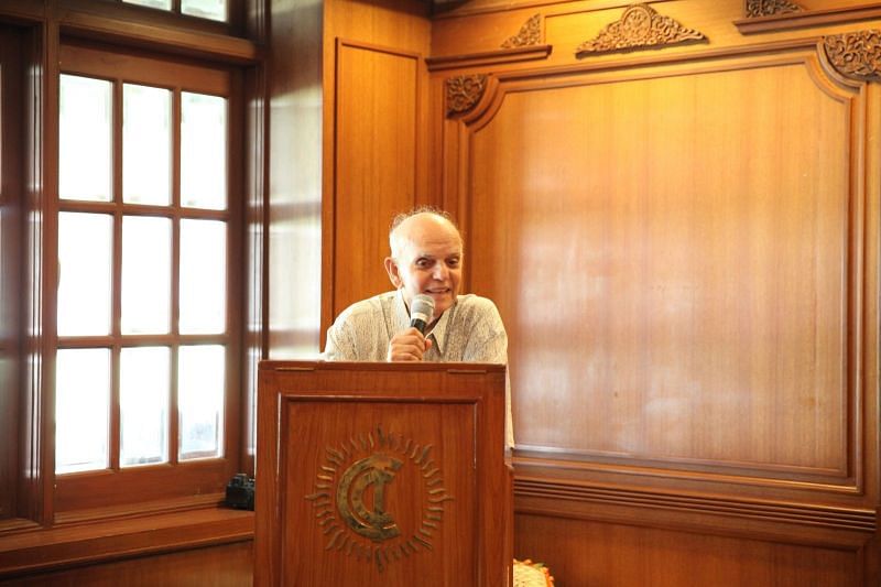 Speaking at a function at the Cricket Club of India (CCI). Picture Credits - Snehajit Roy