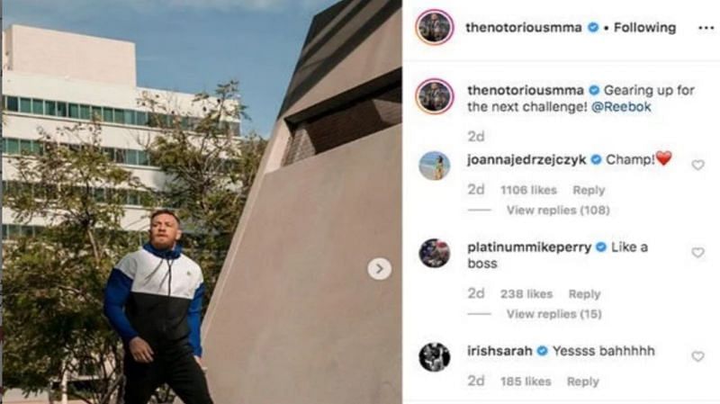McGregor&#039;s latest post on Instagram