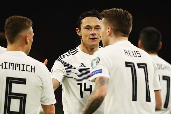 Nico Schulz has emerged as a regular starter for Germany but Marco Reus is the heart of this side