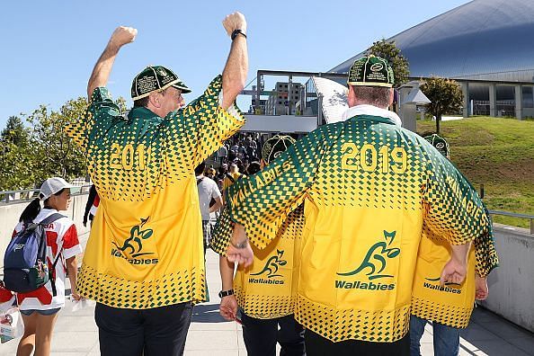 Australia fans have arrived at the Rugby World Cup 2019