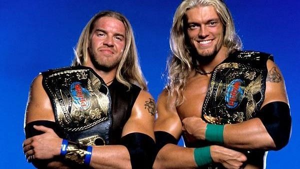 Edge and Christian as the WWE World Tag Team Champions