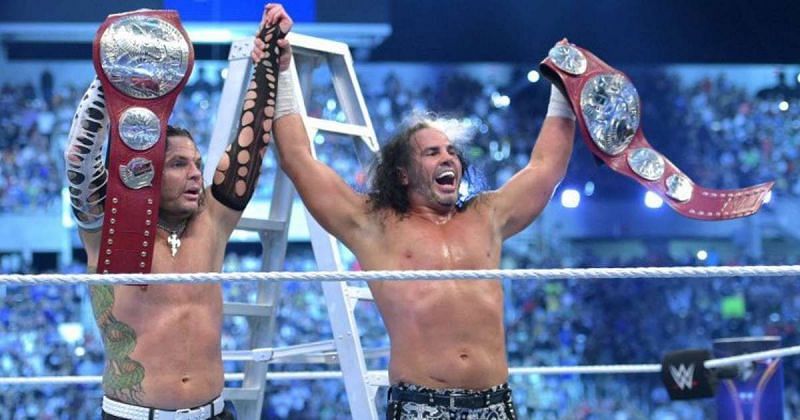 Jeff Hardy and Matt Hardy at WrestleMania 33