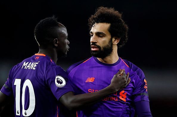 Liverpool FC&#039;s two gems - Sadio Mane (left) and Mohamed Salah (right)