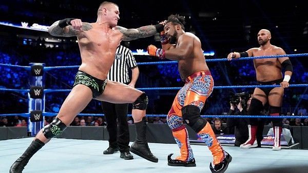 Orton and Kingston were in six-man tag action last night