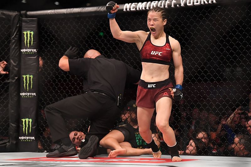 Weili Zhang took just 42 seconds to dethrone Jessica Andrade for the Strawweight title