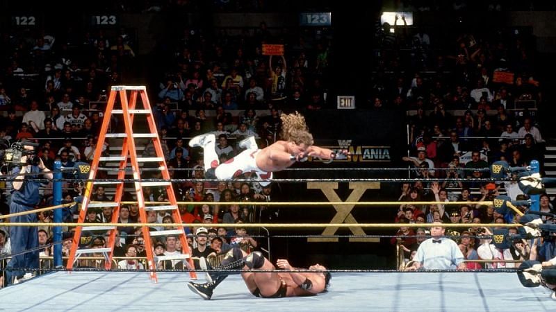 HBK flies at WrestleMania X in an iconic image.