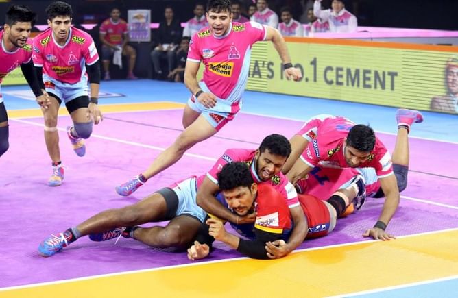 PKL 2019, Match 93, Jaipur Pink Panthers v U.P. Yoddha: Rishank Devadiga stars in UP's 38-32 win over Jaipur