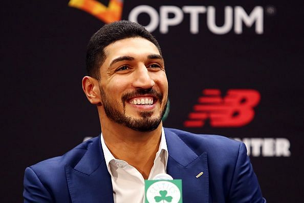 Enes Kanter signed for the Celtics after spending the previous postseason with the Trail Blazers