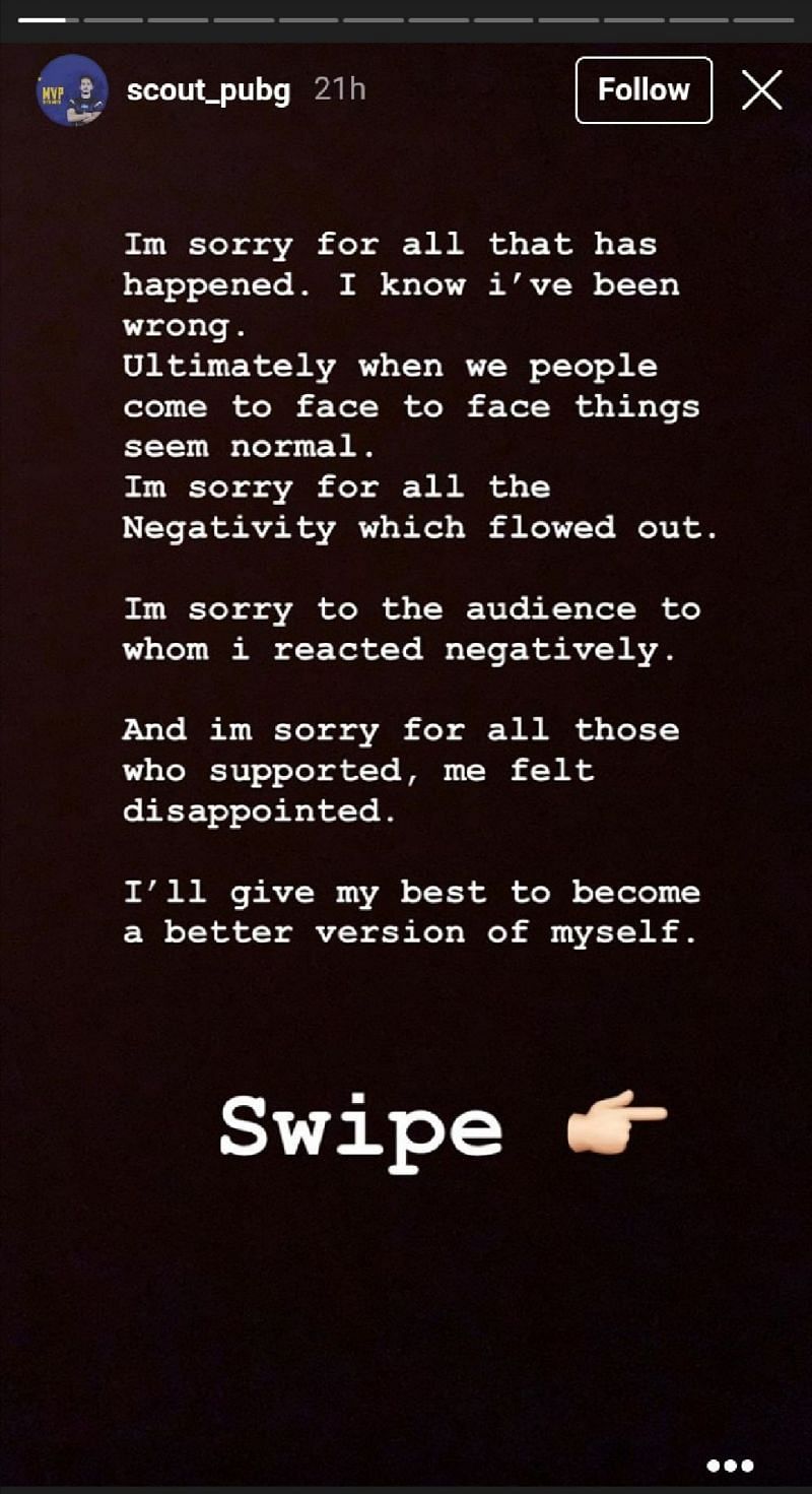 Story from Scout&#039;s Instagram account.