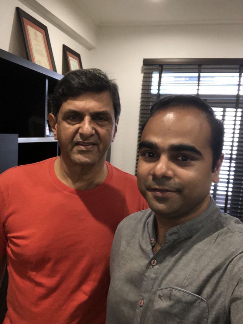 The author with Prakash Padukone