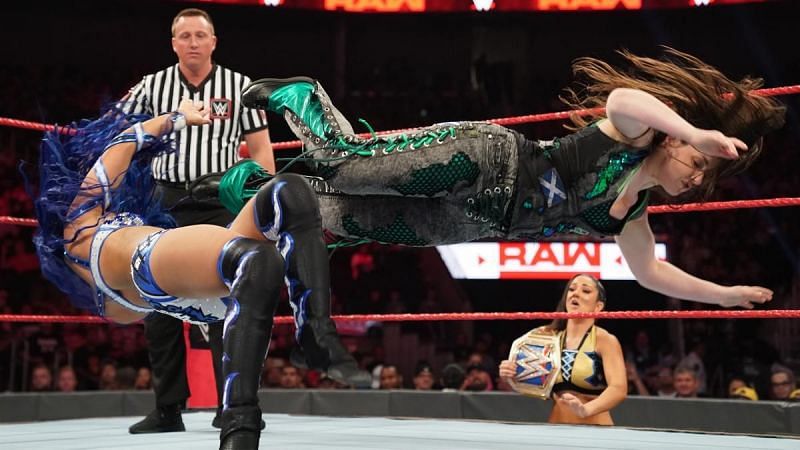 Sasha Banks botched a rollup in her match against Nikki Cross