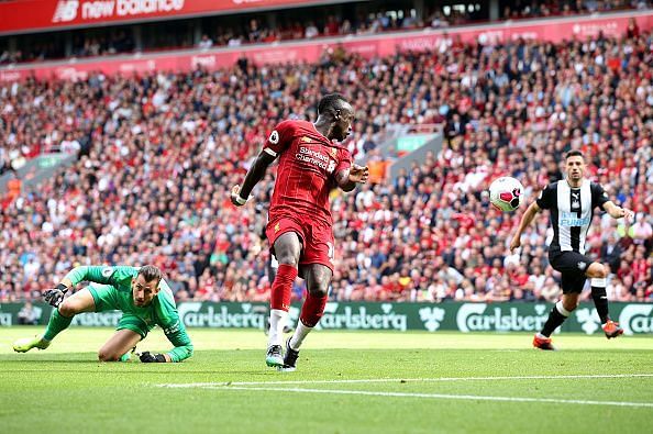 Sadio Mane nets Liverpool&#039;s second of the afternoon