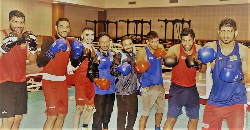 Indian men&#039;s boxing team as the team will start their campaign from Tuesday at the AIBA World Championships in Russia