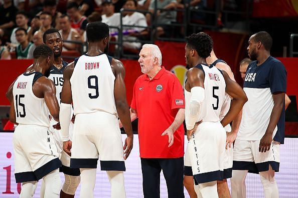 Gregg Popovich led his USA team to a comfortable win over Giannis and Greece
