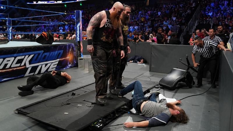 Bryan received a massive beatdown on SmackDown Live