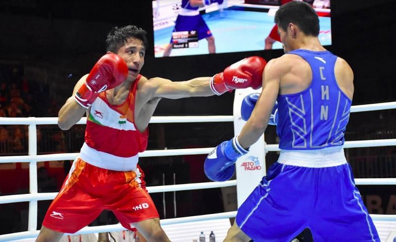 Asian C&#039;ships silver medallist Kavinder Bisht (57kg) had to strive to notch up a 3-2 win against China&acirc;€™s Chen Zhihao