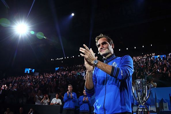 Roger Federer at the Laver Cup 2019