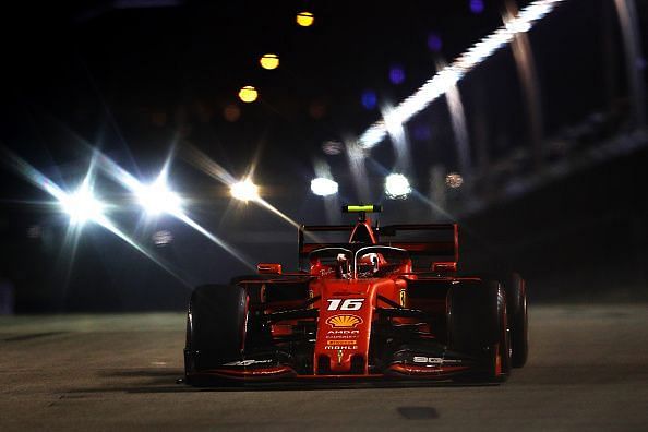 Charles Leclerc is pictured during Qualifying