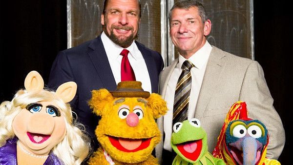 Vince and Triple H with The Muppets