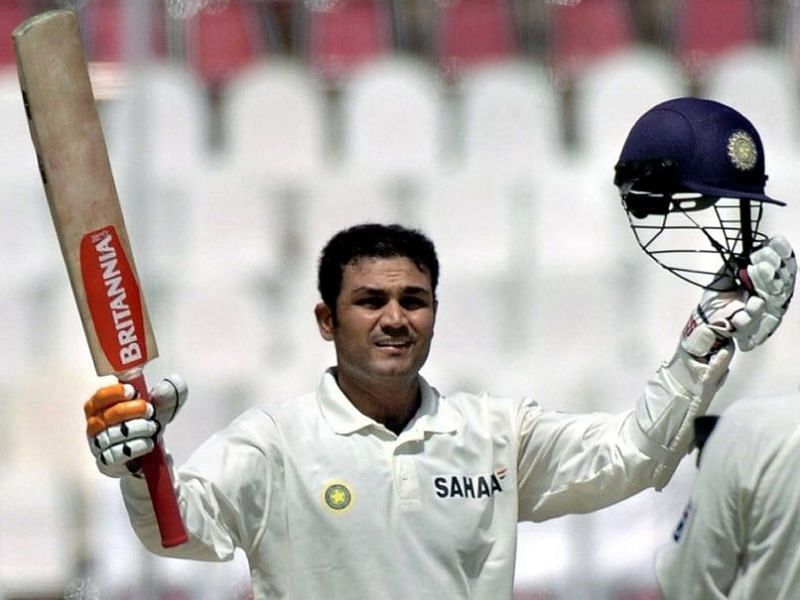 Virender Sehwag scored a century on his Test debut