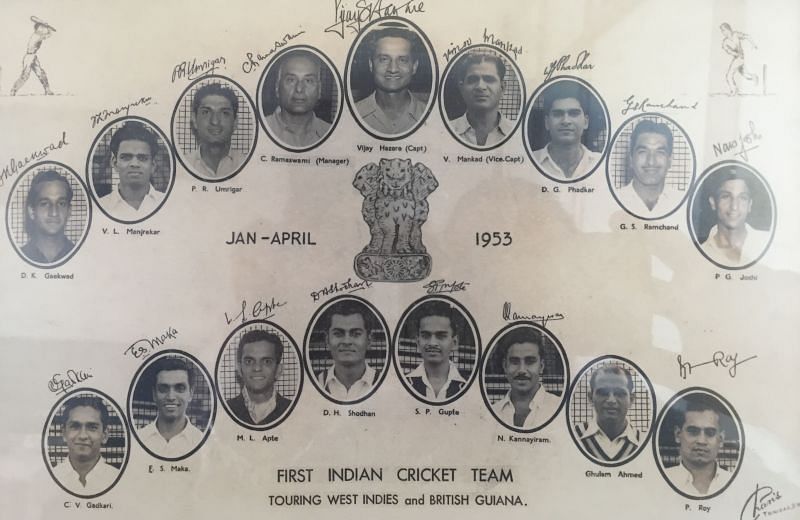 The Indian team that toured West Indies in 1953. Picture Courtesy - Madhav Apte&#039;s personal collection