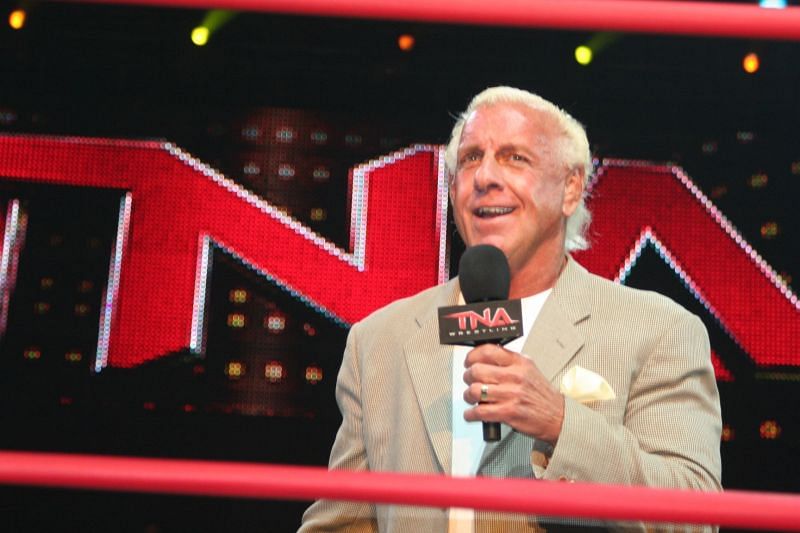 For a period of time, the Nature Boy styled and profiled for TNA Wrestling after he retired from the WWE. Photo / wrestlingnewssource.com
