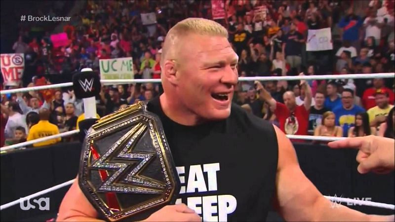 Lesnar only defended the title thrice in his previous reign which lasted over seven months