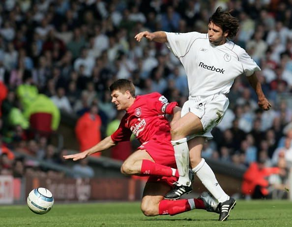 Steven Gerrard (left).