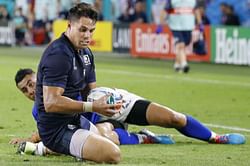 Scotland wins 34-0 with 2 pen tries, Samoa's Fidow sent off