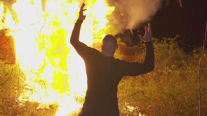 Randy Orton set Bray Wyatt&#039;s cabin in the woods on fire before WrestleMania 33.