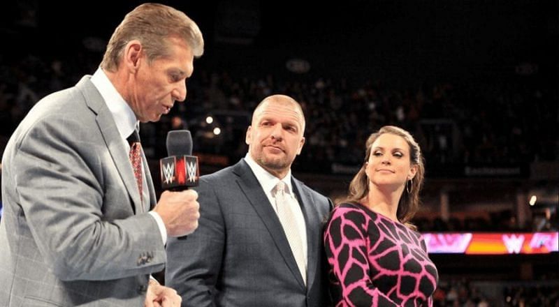 Vince McMahon, Triple H and Stephanie McMahon