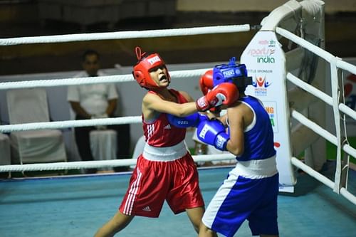 Action from Junior Women's Boxing Nationals