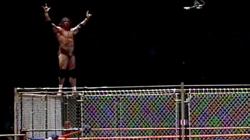 Jimmy Snuka stunned the crowd at Madison Square Garden when he scaled the steel cage and executed his patented flying body splash on Don Muraco.