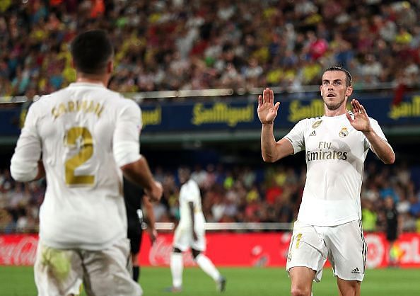 Gareth Bale scored a brace for Real Madrid and was sent off in the last minute against Villarreal