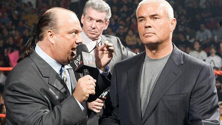 Paul Heyman, Eric Bischoff, and Vince McMahon