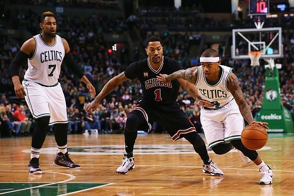 Isaiah Thomas and Derrick Rose faced off in the prime of their respective careers