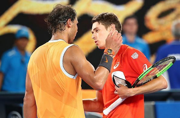 Nadal beat De Minaur in the third round of the 2019 Australian Open