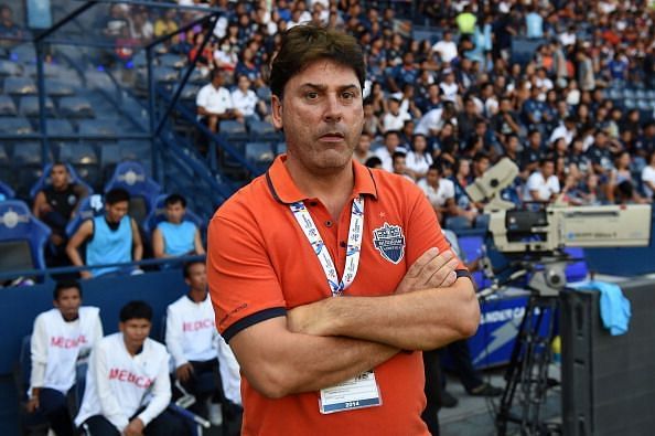 East Bengal coach Alejandro Menendez.