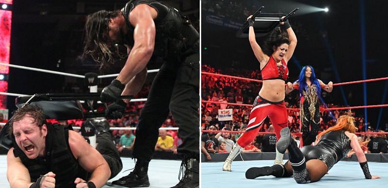 Dean Ambrose felt the wrath of his Shield brother Seth Rollins in 2014, whilst Bayley shockingly turned heel this week.