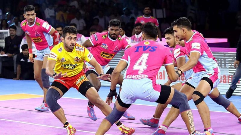 Jaipur Pink Panthers and Gujarat Fortune Giants tied for the first time in PKL