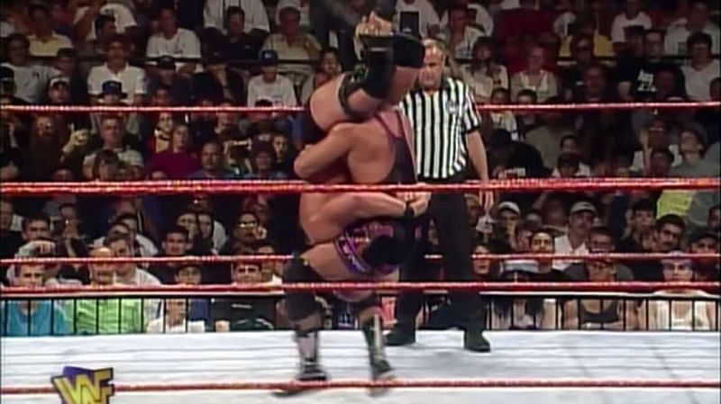 The infamous botched piledriver spot at SummerSlam 1997