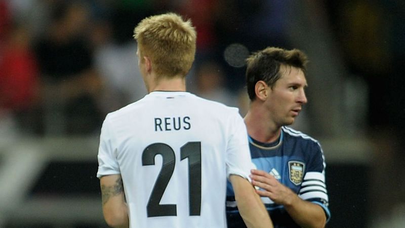Marco Reus and Lionel Messi