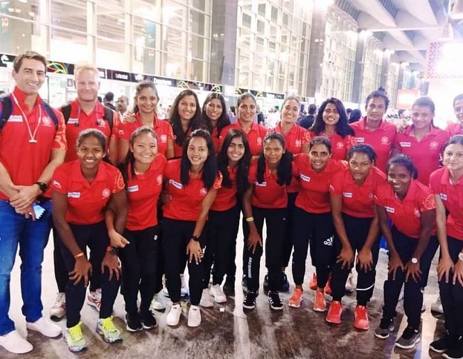 Indian Men's and Women's Hockey Teams leave for their respective Belgium and England Tours
