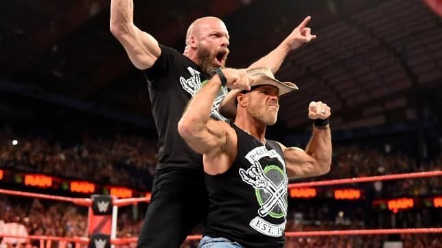Shawn Michaels and Triple H faced The Undertaker and Kane in Saudi Arabia last year