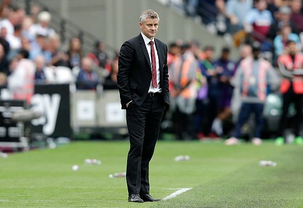 Ole Gunnar Solskjaer looks on bemused